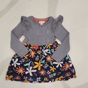 Cat & Jack Black and White Ruffled Puff Sleeve Sundress